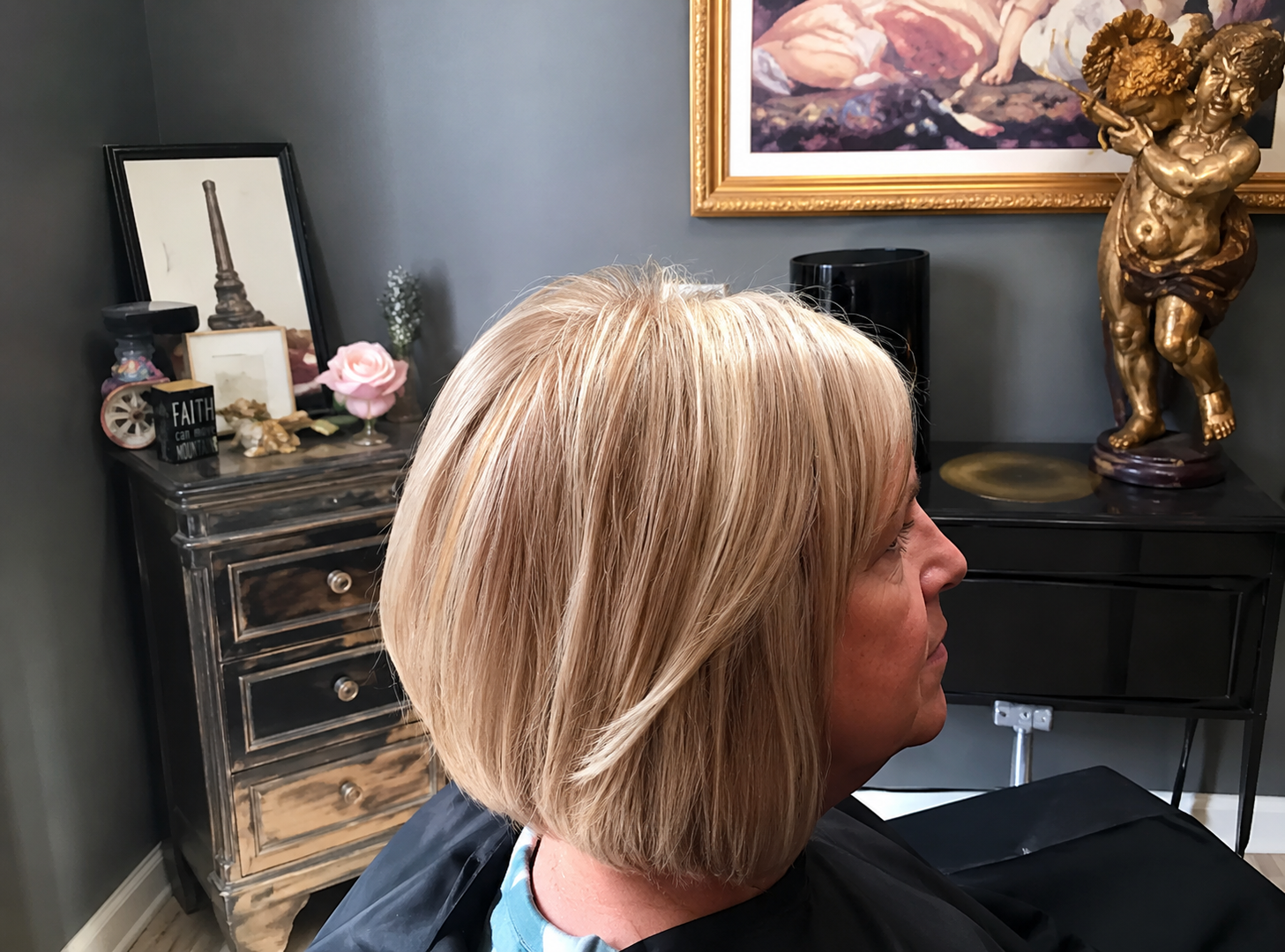 Professional hair styling at Oakhurst Beauty Supply and Hair Designer